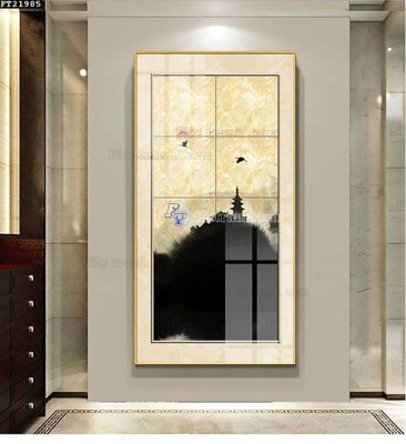 File tranh gốc File in tranh tường đứng lối vào FT21985 chủ đề hiện đại