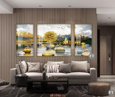 File gốc File tranh hiện đại pha lê gương hot FT300019 (chủ đề hiện đại) trang trí