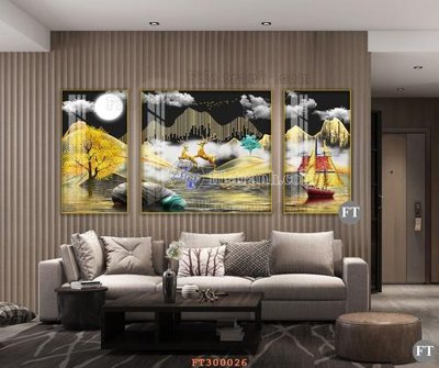 File gốc File tranh hiện đại pha lê gương hot FT300026 (cho in UV) siêu nét