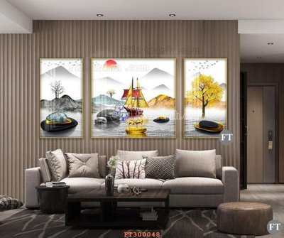 Download file gốc File tranh hiện đại pha lê gương hot FT300048 (in mica) 3D