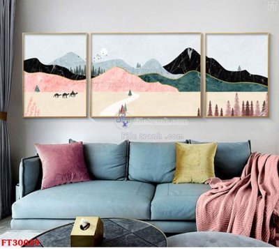 File gốc File tranh bộ hiện đại FT30029 (ảnh chi tiết) để in lụa