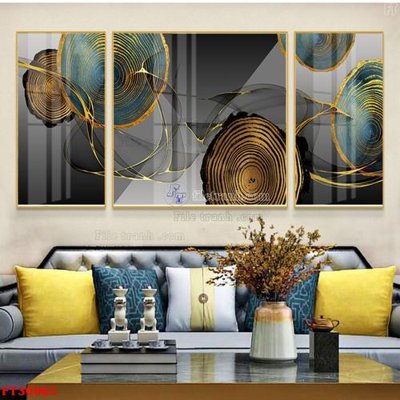 File gốc File tranh bộ hiện đại FT30065 (in lụa) trang trí tường