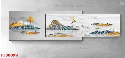 File in mica File tranh bộ hiện đại FT30099 (bản gốc) sắc sảo