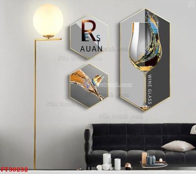 File gốc File tranh bộ hiện đại FT30232 (trang trí) cho phòng khách