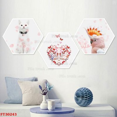 File in trần File tranh bộ hiện đại FT30243 (bản gốc) phong cảnh