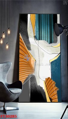 Ảnh gốc file in lụa File tranh bộ hiện đại FT30285 chi tiết