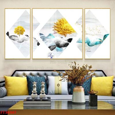 Tải file File tranh bộ hiện đại FT30347 (ảnh gốc) in gạch 3D