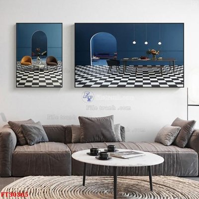 File tranh File tranh bộ hiện đại FT30365 (gốc) chủ đề động vật