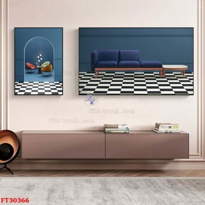File in trần File tranh bộ hiện đại FT30366 (file gốc) hoa văn 3D