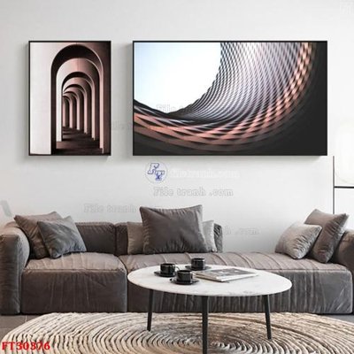 Tải file gốc File tranh bộ hiện đại FT30376 (bản PSD) còn layer