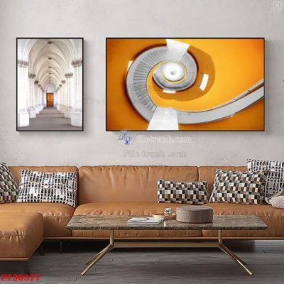 File gốc File tranh bộ hiện đại FT30377 (in mica) làm bảng hiệu