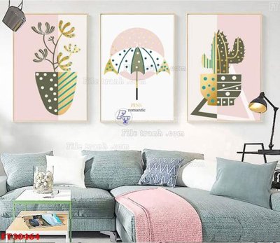 Hình ảnh file gốc in lụa File tranh bộ hiện đại FT30464