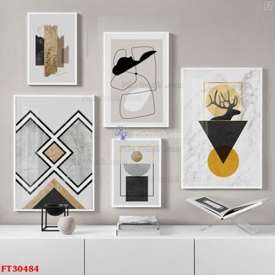 Tải file gốc File tranh bộ hiện đại FT30484 (bản PSD) còn layer