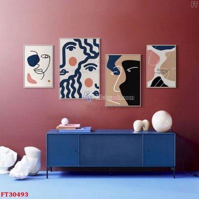 File ảnh File tranh bộ hiện đại FT30493 (gốc) in biển hiệu