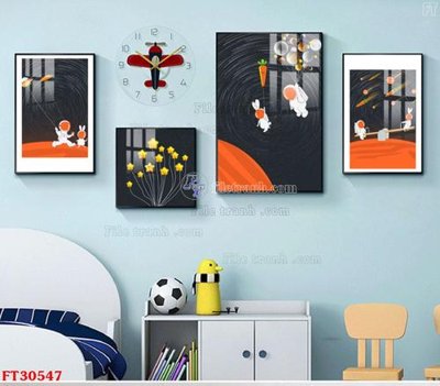 File gốc in ấn File tranh bộ hiện đại FT30547 chuẩn màu CMYK