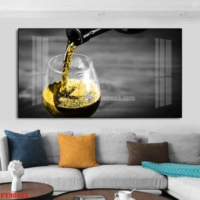 File gốc in mica File tranh bộ hiện đại FT30557 chất lượng