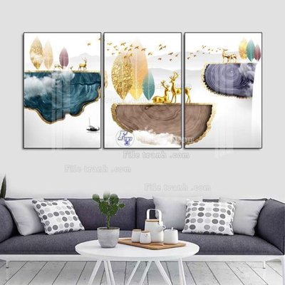 Hình ảnh gốc File tranh hiện đại pha lê gương FT310 (để in khổ lớn)