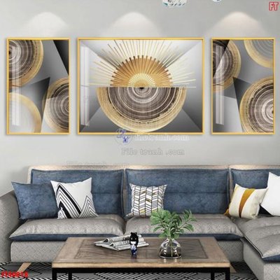 File tranh File tranh bộ hiện đại FT40018 (gốc) phong cách tối giản