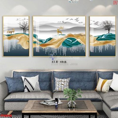 File gốc in mica File tranh bộ hiện đại FT40048 chất lượng