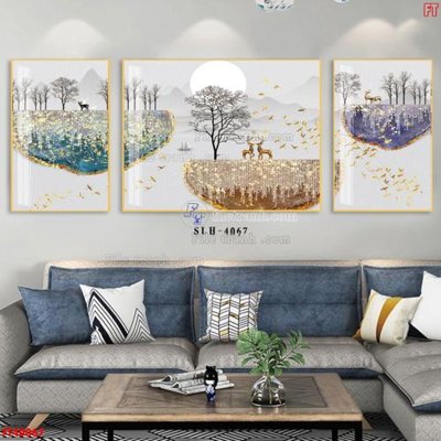 Tải file gốc in lụa File tranh bộ hiện đại FT40067 siêu nét