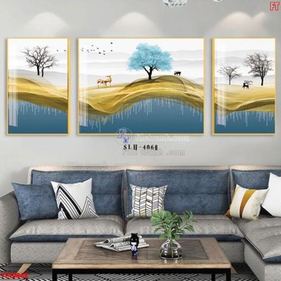 Download file gốc File tranh bộ hiện đại FT40068 (in lụa) nghệ thuật