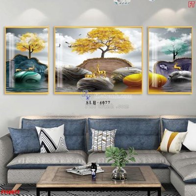 Tải file File tranh bộ hiện đại FT40077 (ảnh gốc) in tráng gương