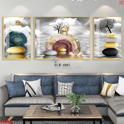 File gốc File tranh bộ hiện đại FT40083 (ảnh chi tiết) để in lụa