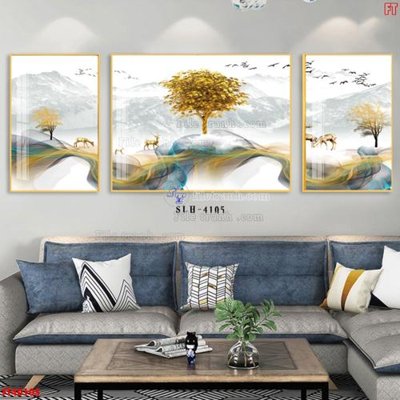 File in lụa File tranh bộ hiện đại FT40105 (tân cổ điển) File tranh bộ hiện đại FT40105