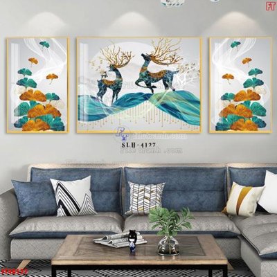 Ảnh gốc File tranh bộ hiện đại FT40127 (độ nét cao) in tráng gương