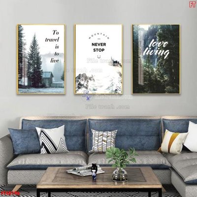 File tranh File tranh bộ hiện đại FT40196 (bản gốc) in lụa 5D