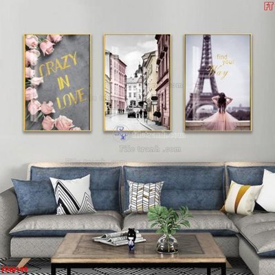 Tải file gốc File tranh bộ hiện đại FT40199 (bản PSD) còn layer