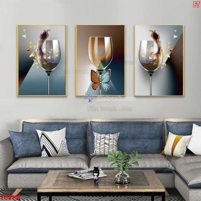 File tranh File tranh bộ hiện đại FT40204 (bản gốc) trang trí văn phòng