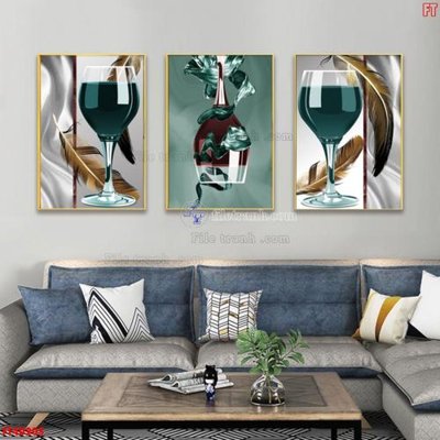 File in trần File tranh bộ hiện đại FT40205 (bản gốc) phong cảnh