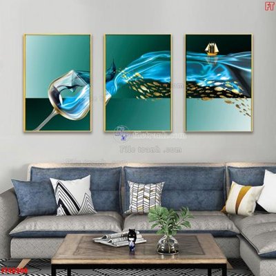 File tranh gốc in trần nhà File tranh bộ hiện đại FT40208 3D