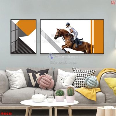 File in ấn File tranh bộ hiện đại FT40232 chuyên nghiệp