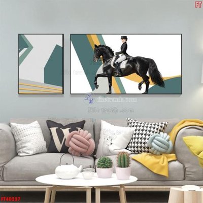 File ảnh File tranh bộ hiện đại FT40237 (gốc) cho trang trí nội thất