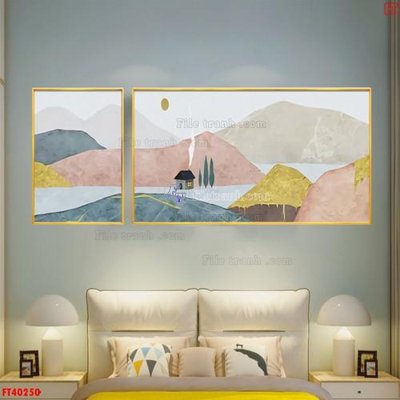 File PSD in ấn File tranh bộ hiện đại FT40250 (chất lượng cao)