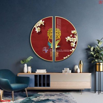 File in ấn File tranh bộ hiện đại FT40280 (bản gốc) sắc nét