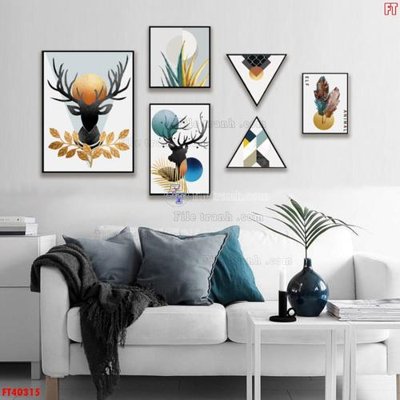 File in lụa File tranh bộ hiện đại FT40315 (chất lượng cao) File tranh bộ hiện đại FT40315