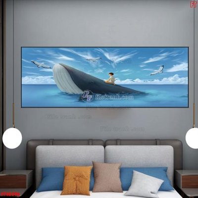 File gốc File tranh bộ hiện đại FT40396 (in mica) làm quà tặng