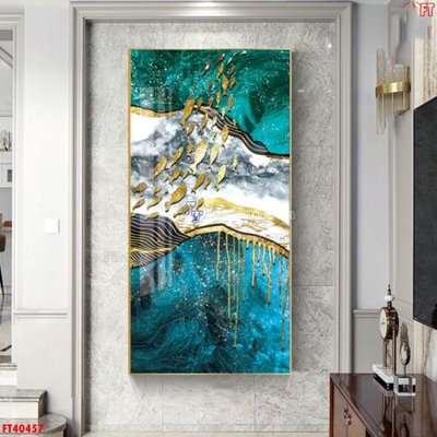 Ảnh gốc File tranh bộ hiện đại FT40457 (độ nét cao) in tráng gương