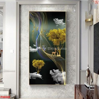 File gốc File tranh bộ hiện đại FT40502 (chủ đề hiện đại) trang trí