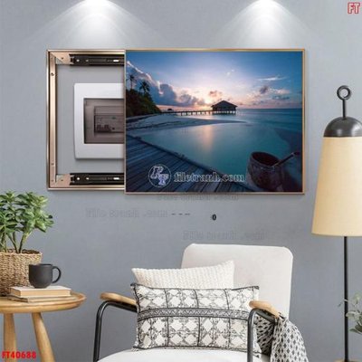 File PSD in ấn File tranh bộ hiện đại FT40688 (chất lượng cao)