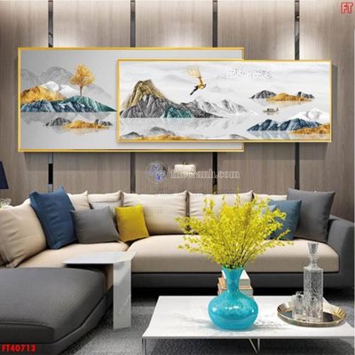 File gốc in ấn File tranh bộ hiện đại FT40713 chuẩn màu CMYK