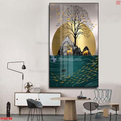 File tranh File tranh gương hiện đại FT40730 (gốc) chủ đề trừu tượng