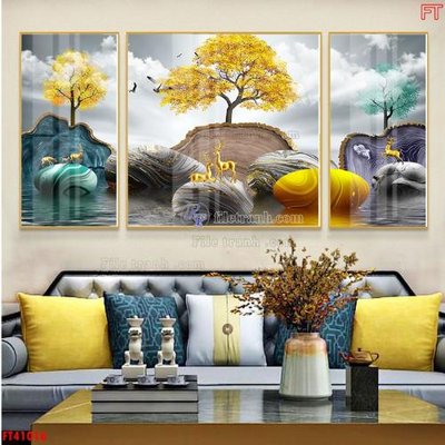 Tải file File tranh bộ hiện đại FT41016 (gốc) in trên mọi chất liệu