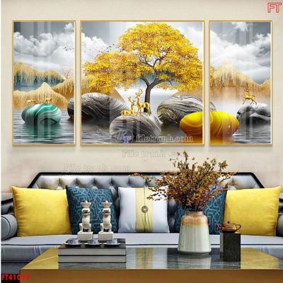 Tải file File tranh bộ hiện đại FT41017 (PSD) cho in ấn quảng cáo