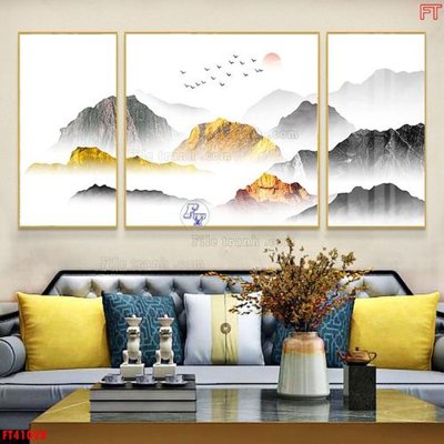 Download file gốc File tranh bộ hiện đại FT41028 (in mica) trong suốt