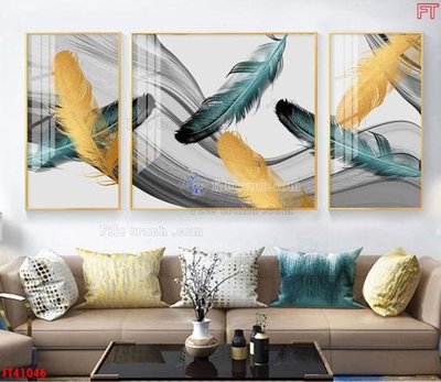 File gốc File tranh bộ hiện đại FT41046 (in 3D) cho trang trí