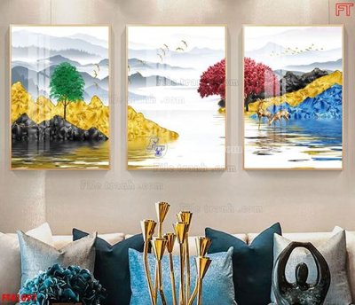 Tải về hình ảnh gốc File tranh bộ hiện đại FT41097 sắc nét